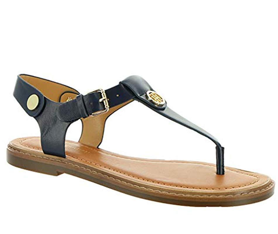 Tommy Hilfiger Bennia Flat Sandal in Blue Lyst