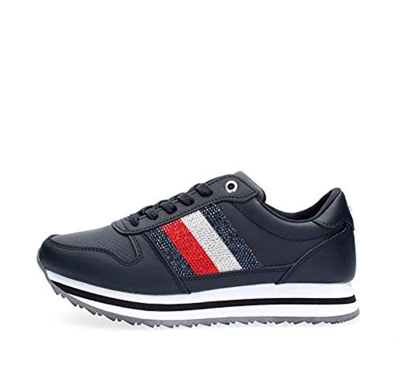 tommy retro crystal sneaker