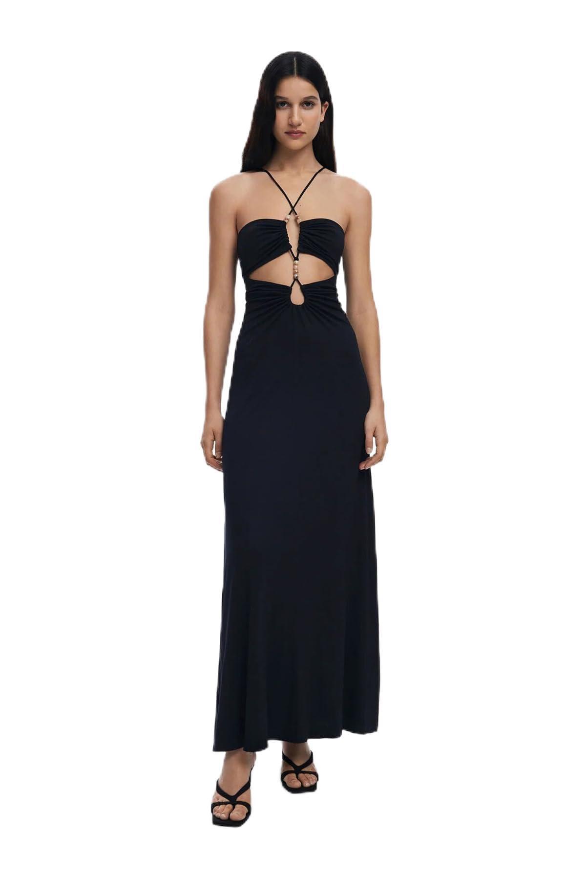 TG. S) Desigual Vest_napoles Vestito Casual, Arancione, S