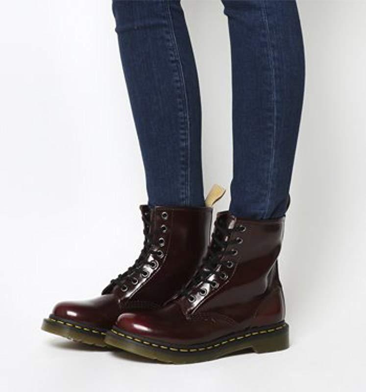 doc martens vegan 1460 cherry red