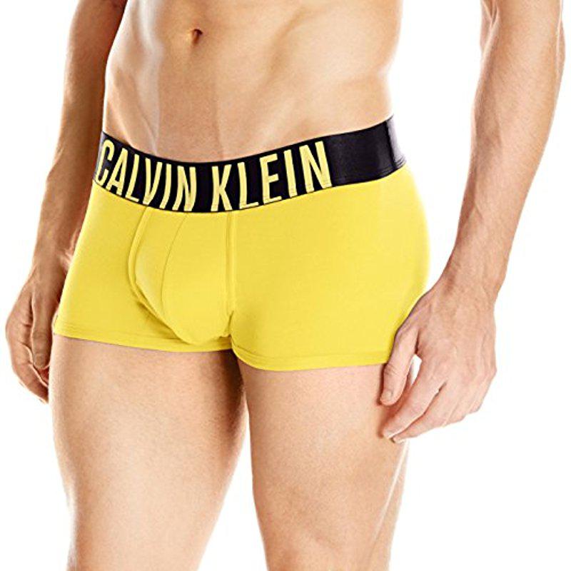Calvin Klein Underwear Power Micro Low Rise Trunk in Yellow for Men | Lyst