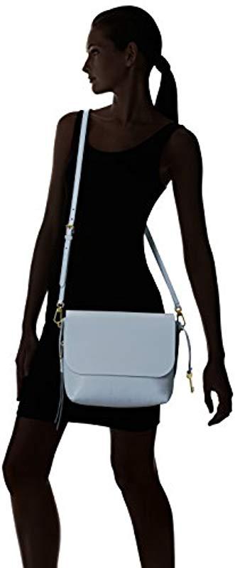 fossil maya crossbody blue
