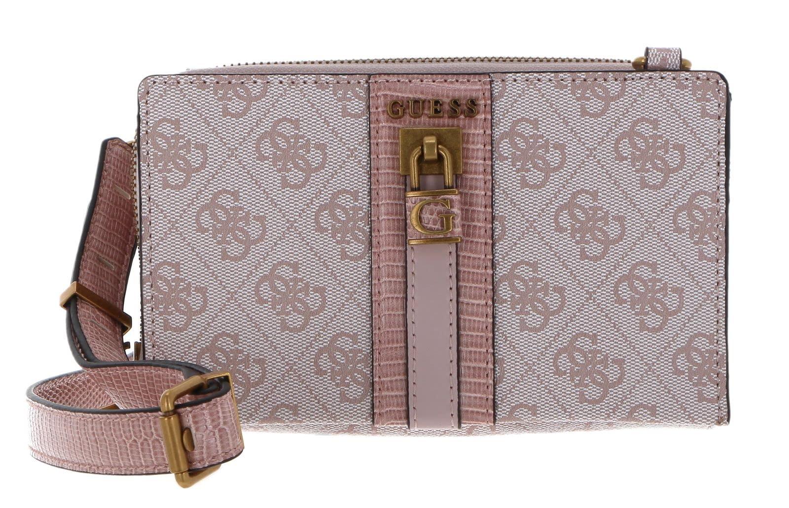Ginevra Logo Mini Girlfriend Crossbody Bag Blush Logo Guess en coloris