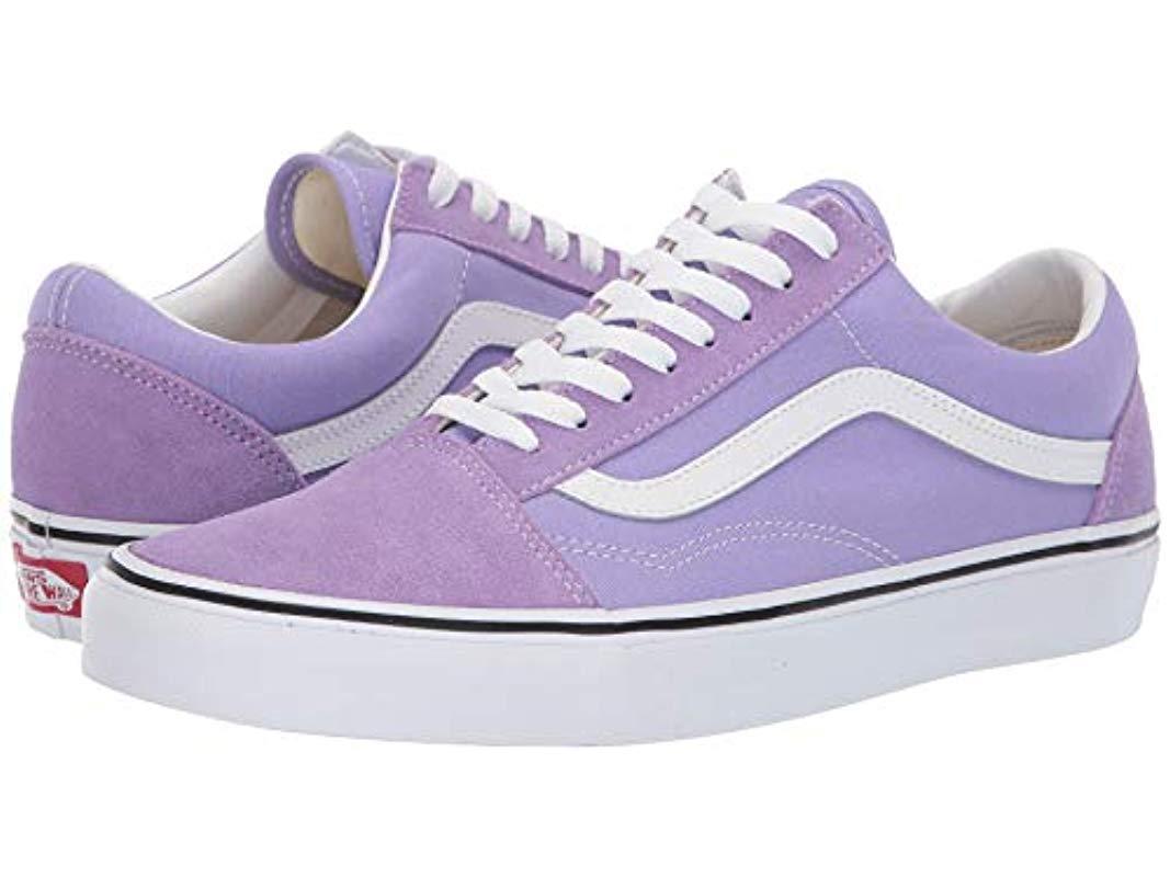 purple and grey vans
