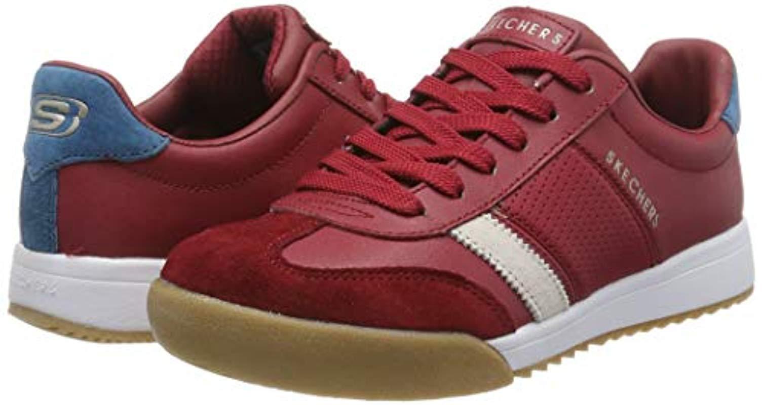 Skechers Leather Zinger-retro Rockers Sneaker in Red - Lyst