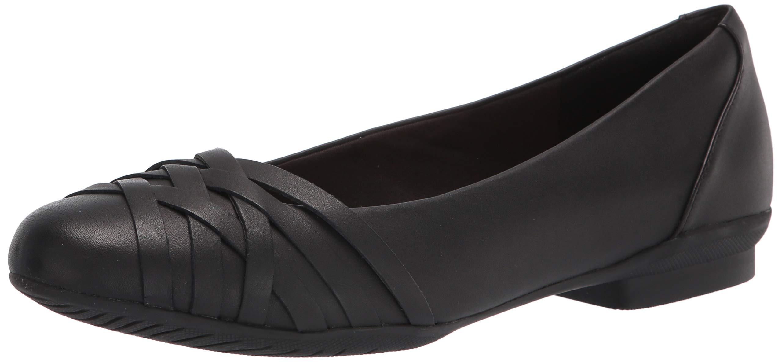 clarks black flats