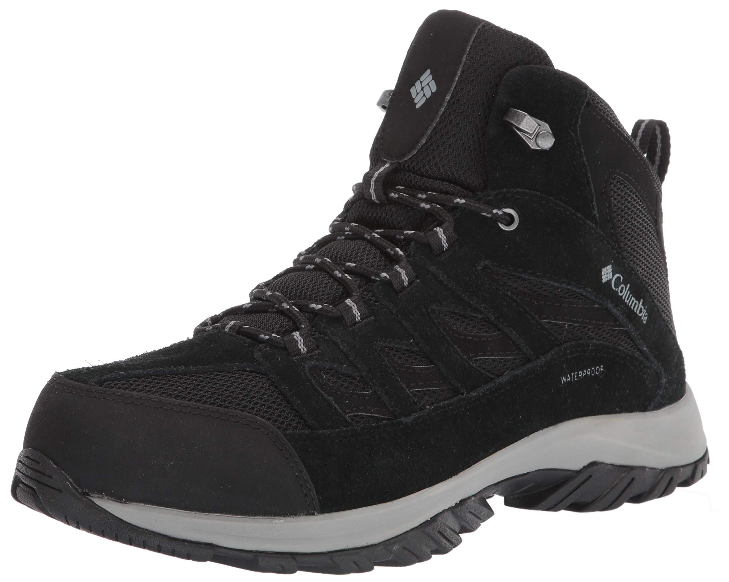 Columbia Suede Crestwood Mid Waterproof Hiking Boot in Black - Lyst