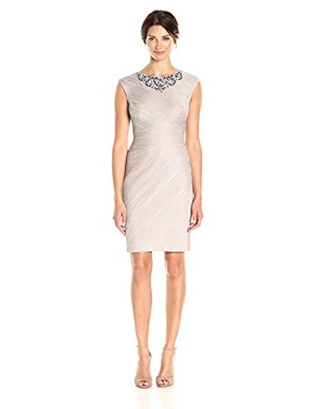 eliza j cap sleeve sheath dress