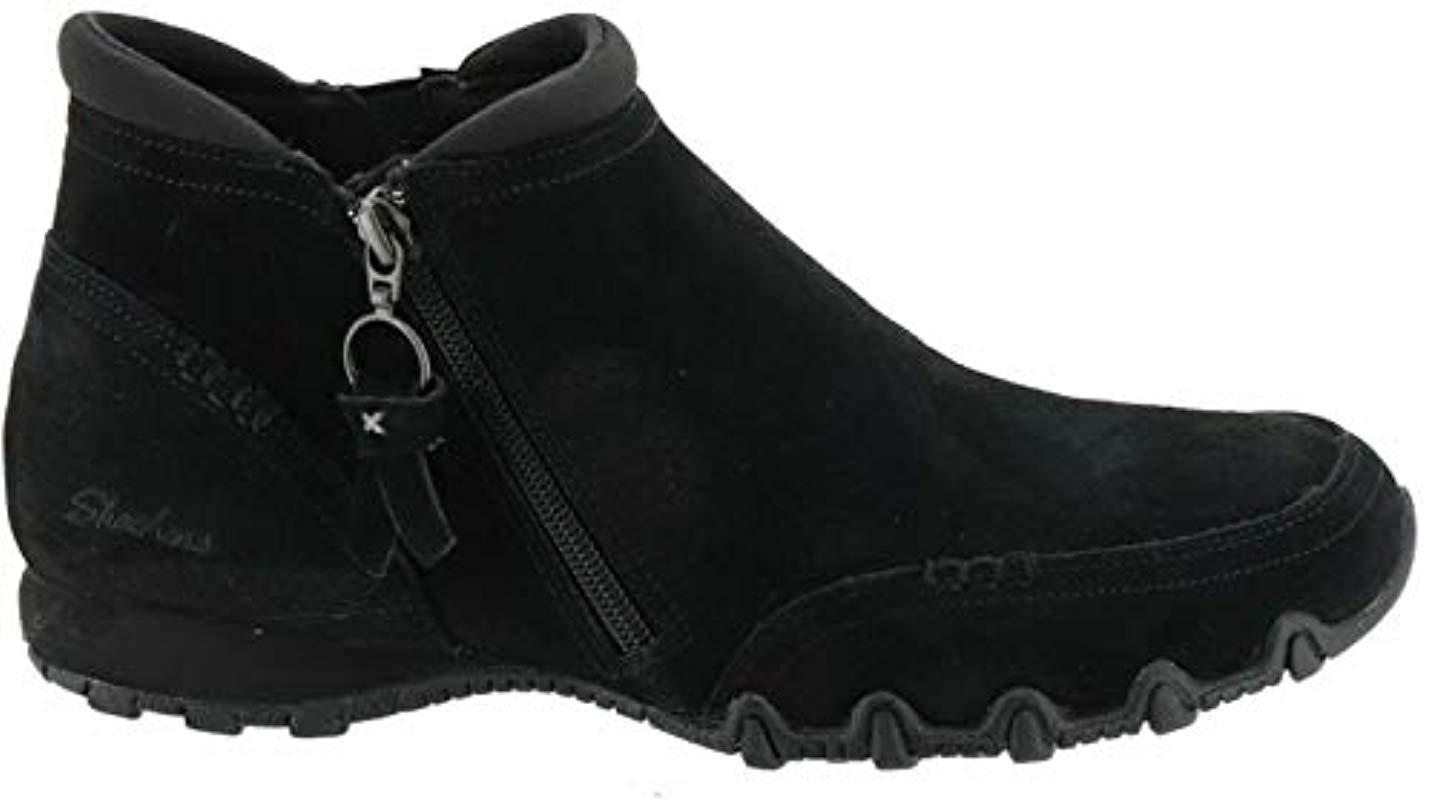 Skechers Relaxed Fit Suede Ankle Boots Zappiest A342535 in Black - Lyst