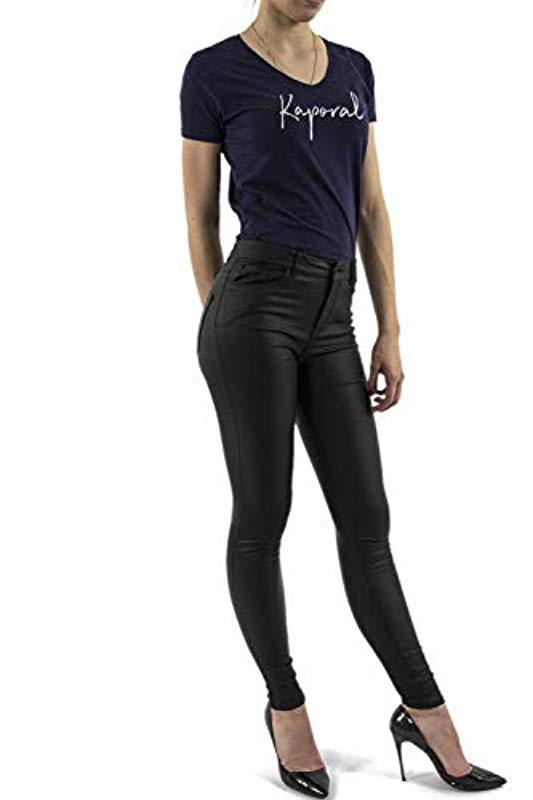 Vero Moda Denim Vmseven Nw S.slim Smooth Coated Pants Slim in Pink (Black)  (Black) - Save 62% | Lyst UK
