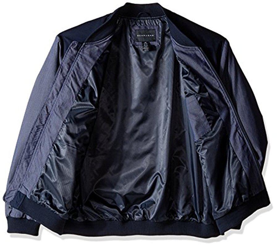 Black 2XL Sean John Mens Two-Tone Bomber Jacket