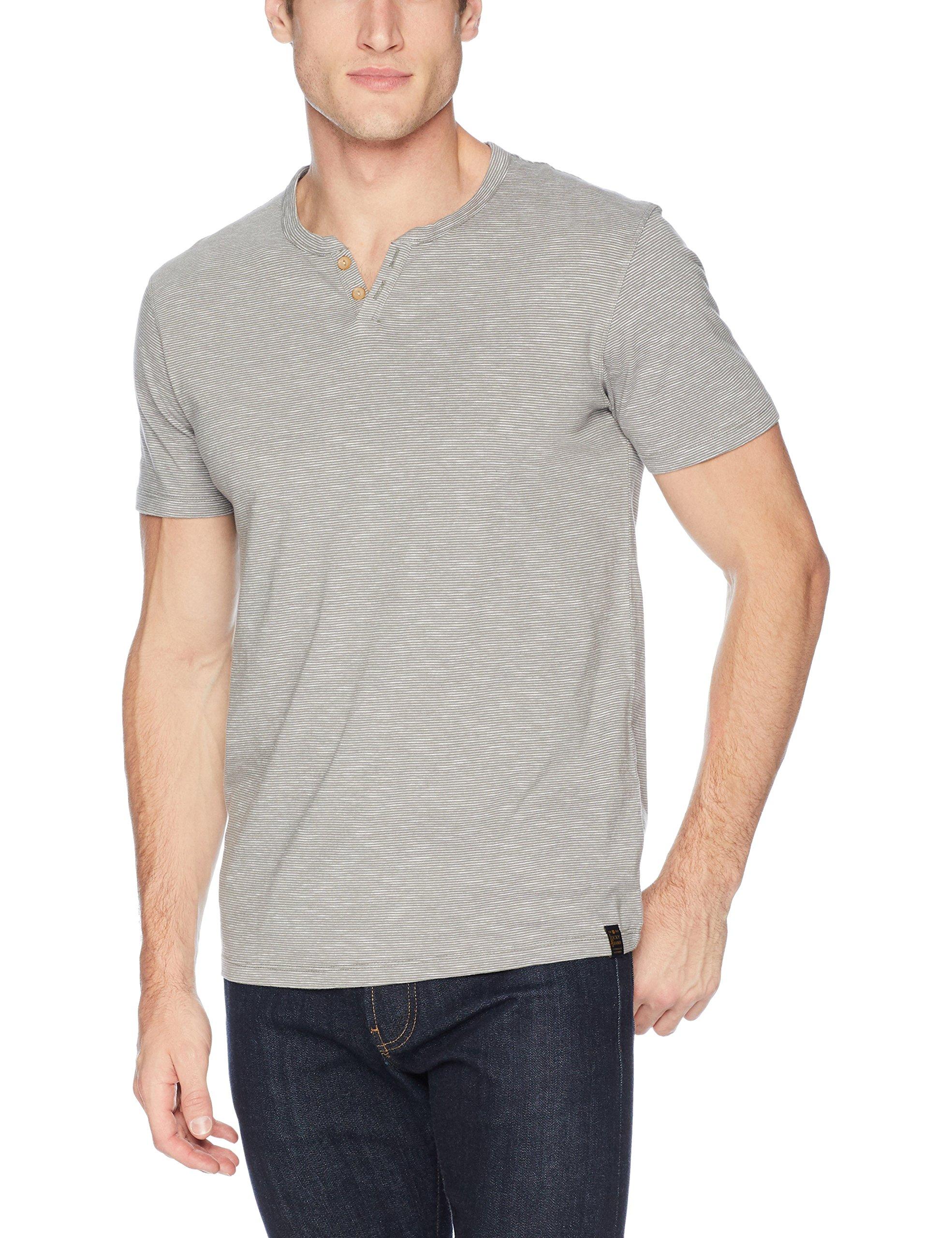 Lucky Brand Casual Short Sleeve Stripe Notch Neck Tee in Gray for Men ...