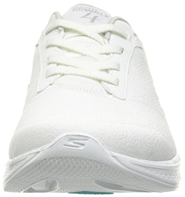 Skechers Performance Go Walk 4 Premier Walking Shoe in White | Lyst