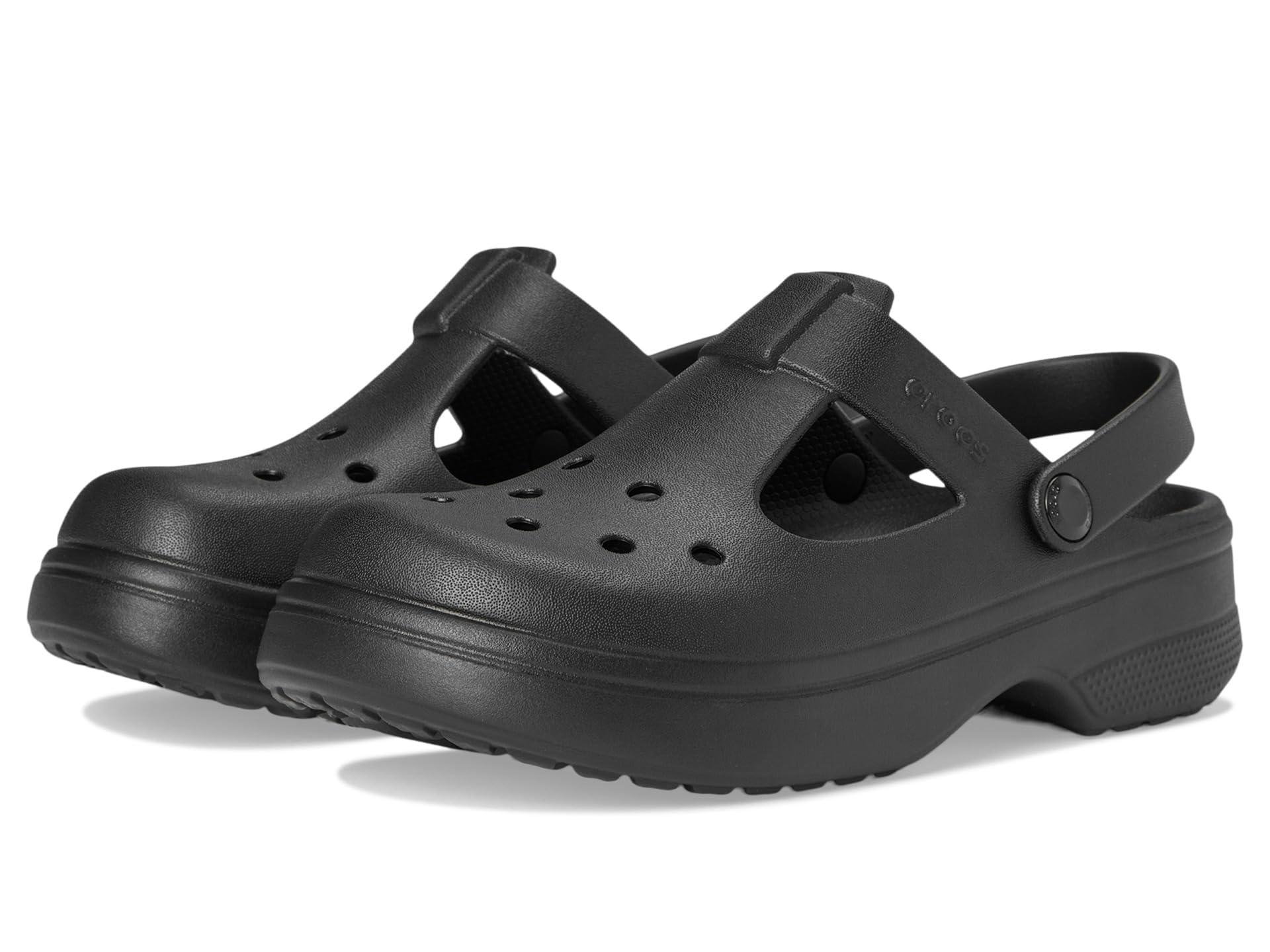Crocs Chanclas Capri V para mujer, negro con brillo, 34 EU Las