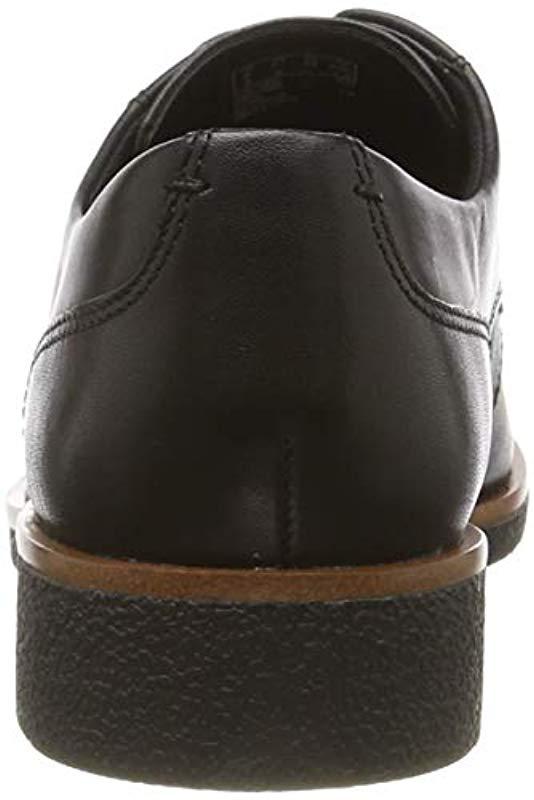 Clarks Griffin Lane Leather Shoes in Black Standard Fit Size 5