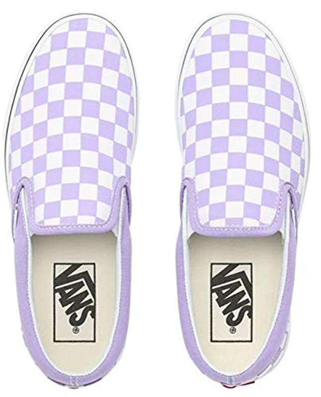 lavender checkerboard vans