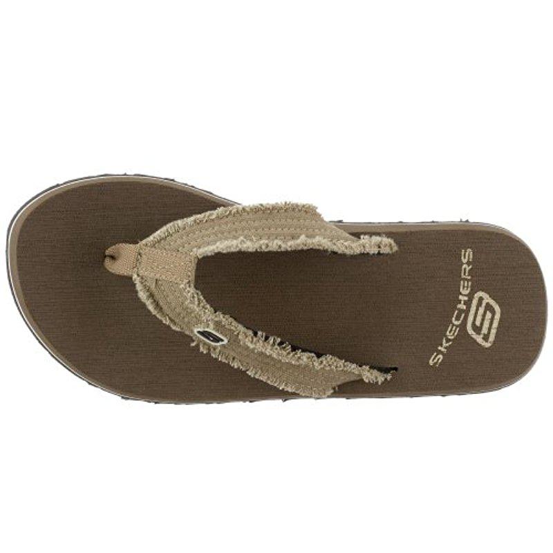 Skechers Usa Fray Cotton Thong,11 M Us,brown for Men | Lyst