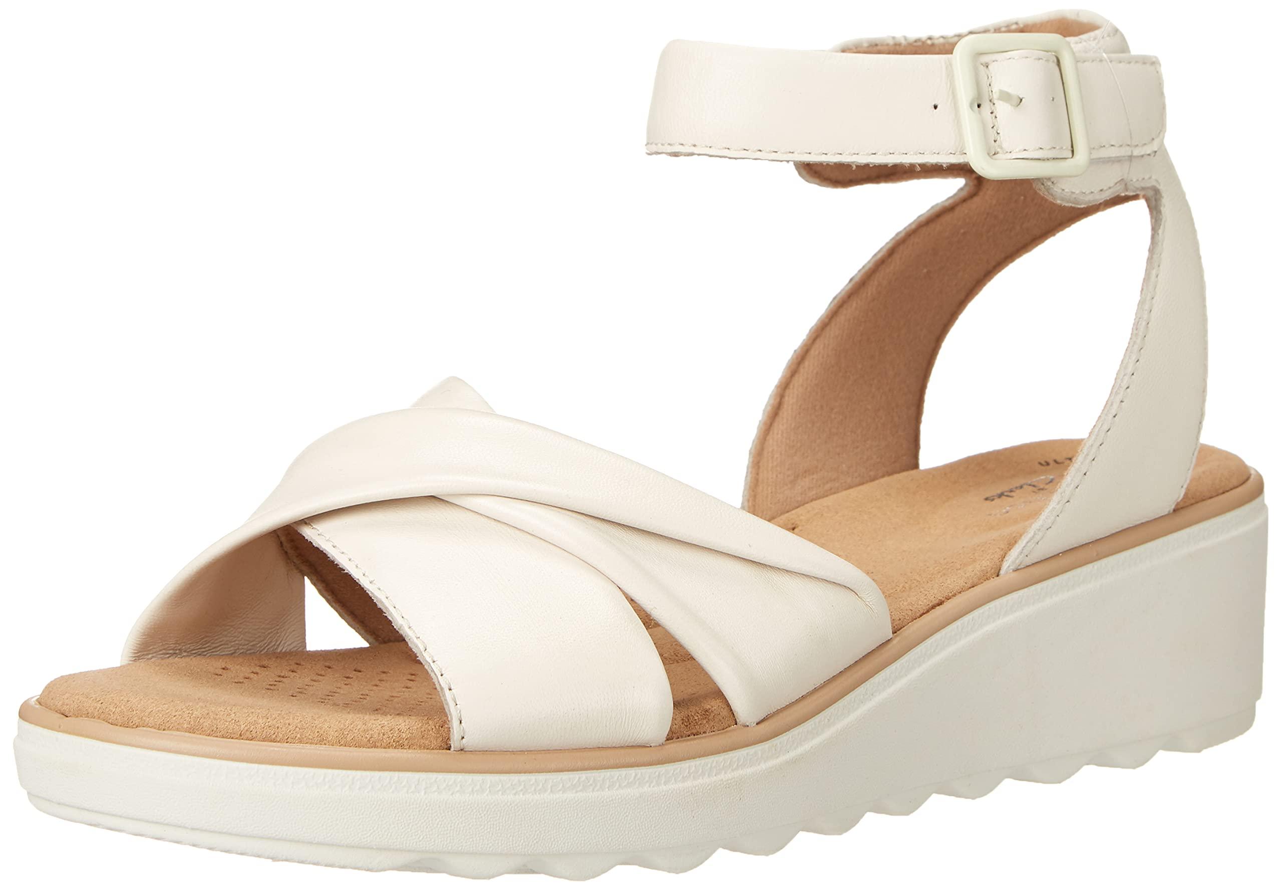 Clarks Jillian Bella Wedge Sandal in Black | Lyst