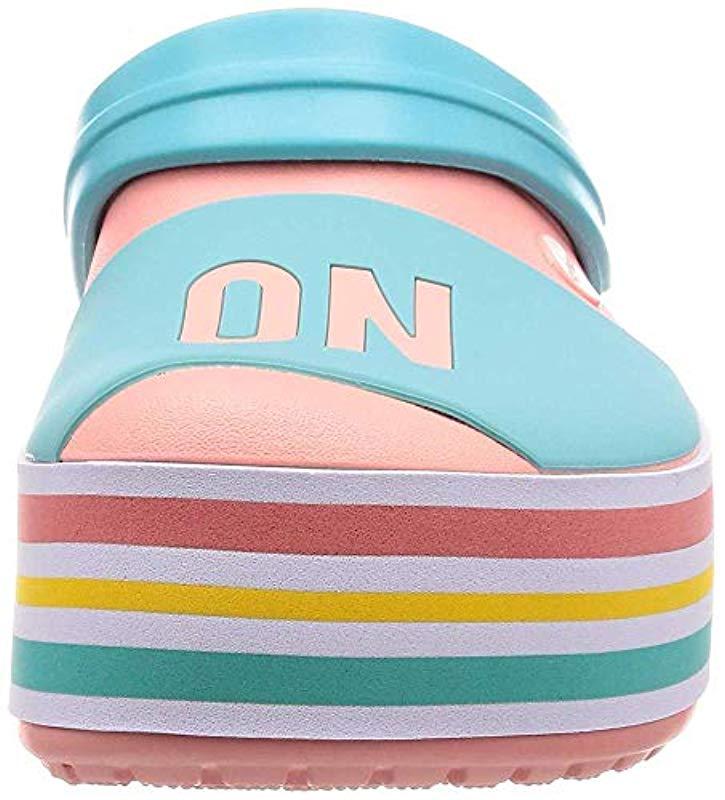 crocs cb platform bold color clog