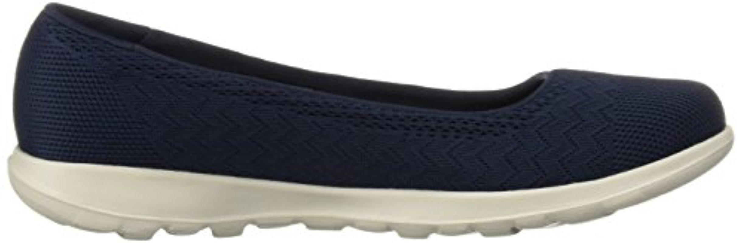 Skechers Go Walk Lite-15400 Wide Ballet Flat in Navy/Gray (Blue) | Lyst