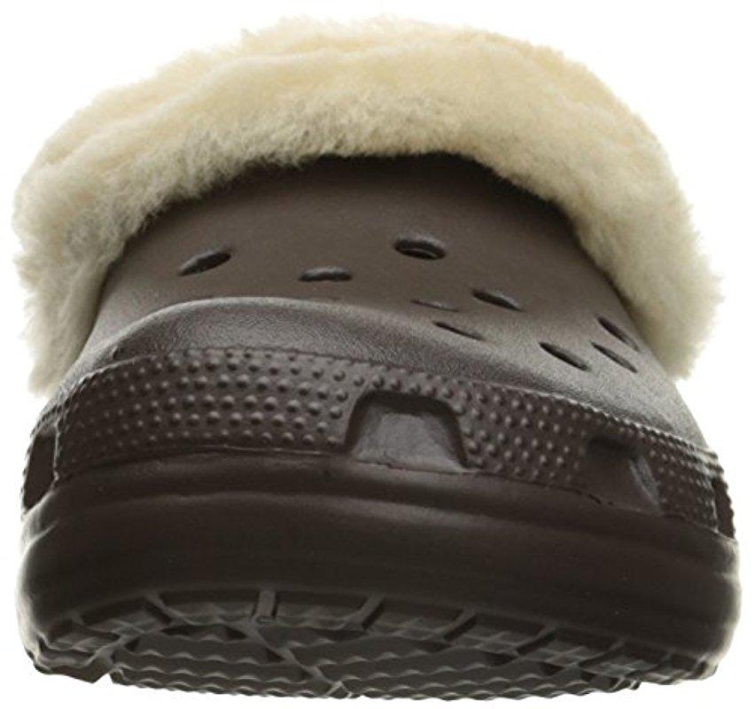 crocs espresso classic mammoth luxe lined clog shoes