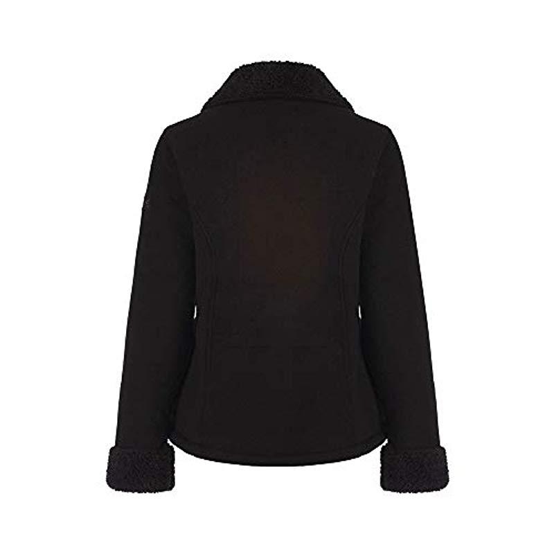 Regatta Womens//Ladies Bernetta Asymmetric Zip Fur Pile Fleece Jacket