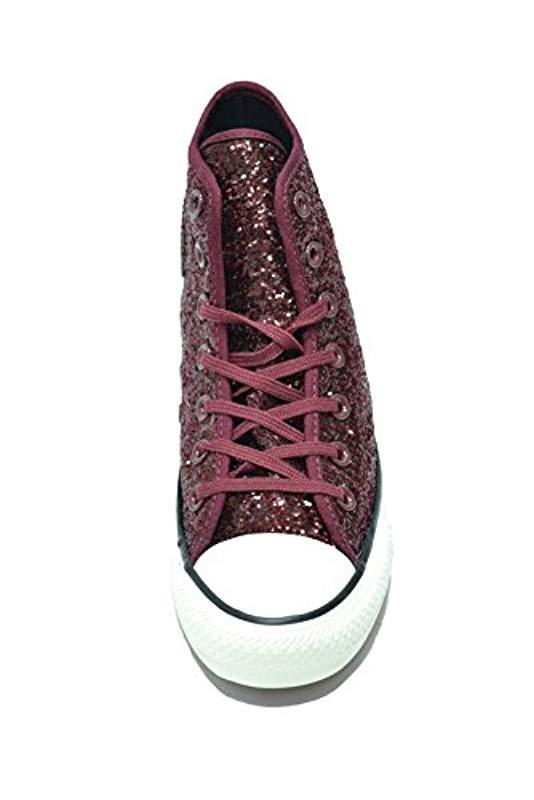 converse bordeaux glitter