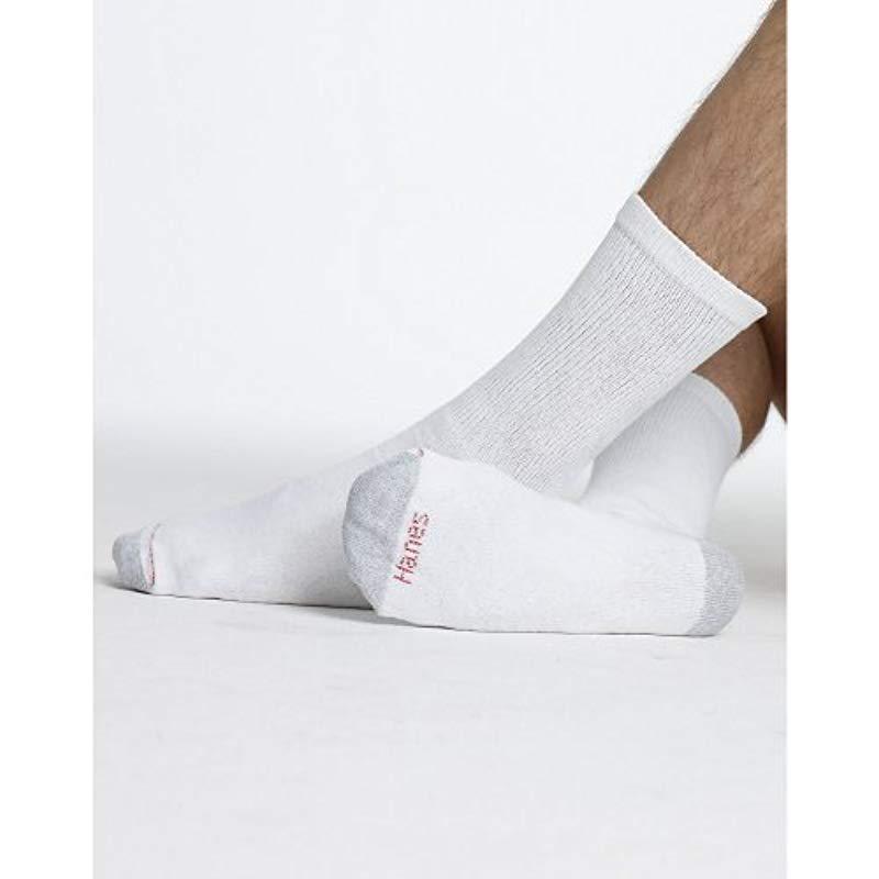 Hanes Crew Socks (184v12) in White for Men Save 69 Lyst