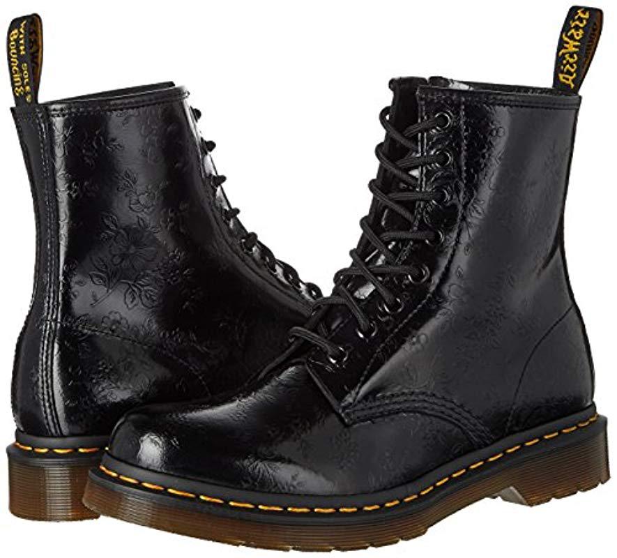 dr martens 1460 qq flowers black