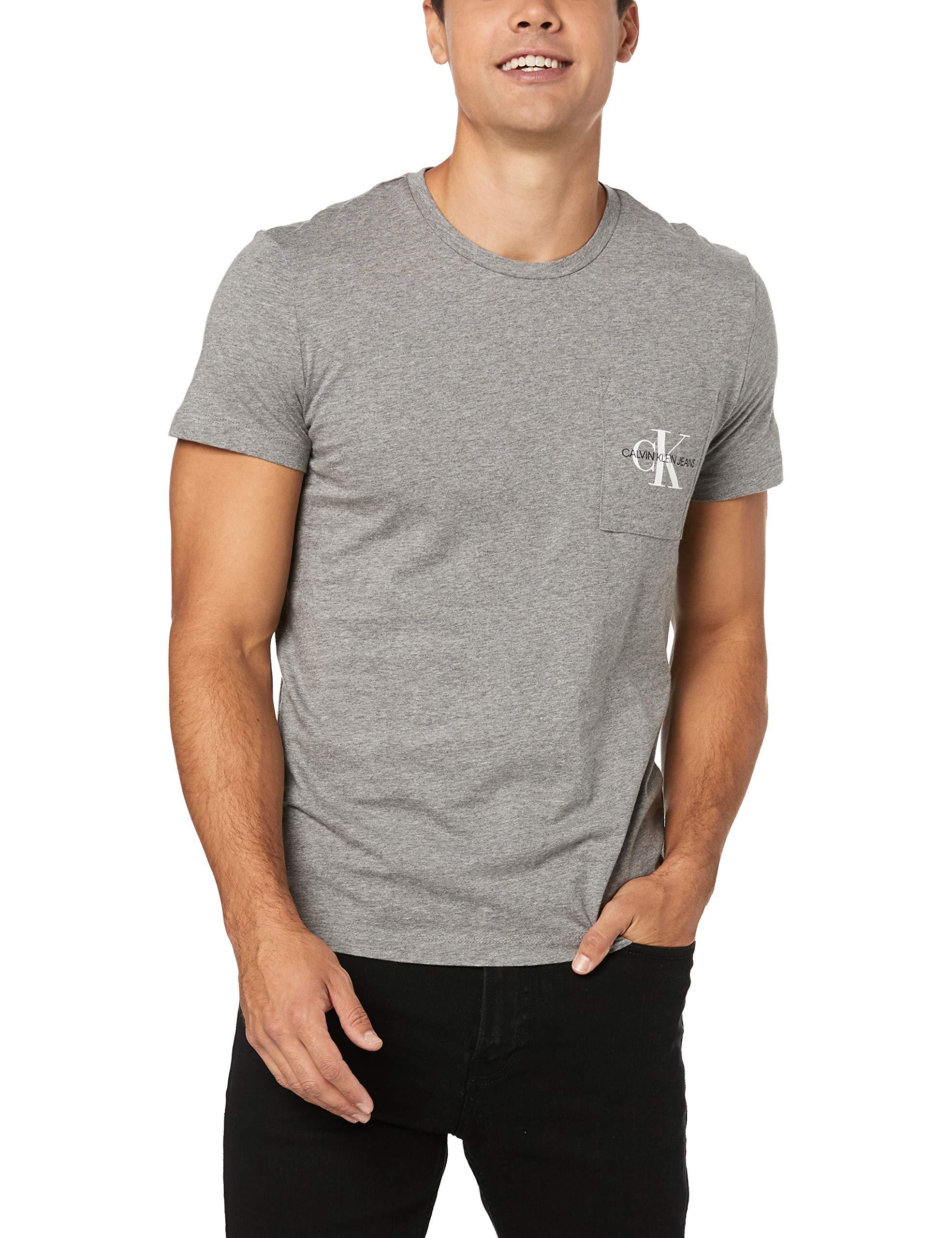 t shirt calvin klein homme gris