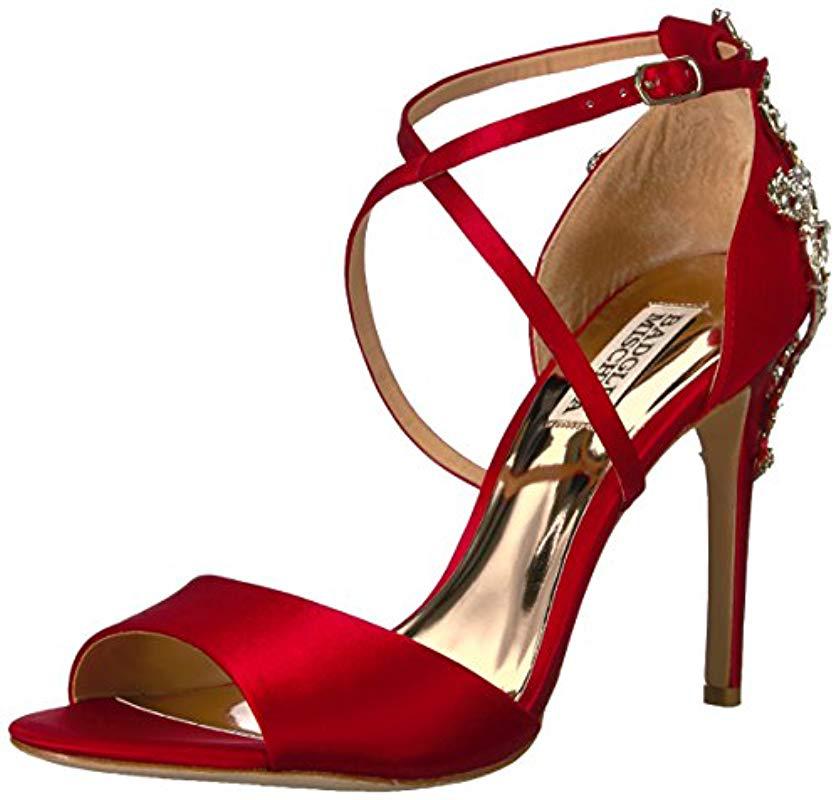 badgley mischka red bridal shoes