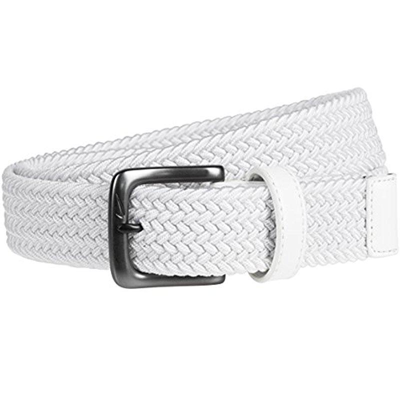 Nike Leather G-flex Woven Stretch Golf Belt, White, Small for Men | Lyst