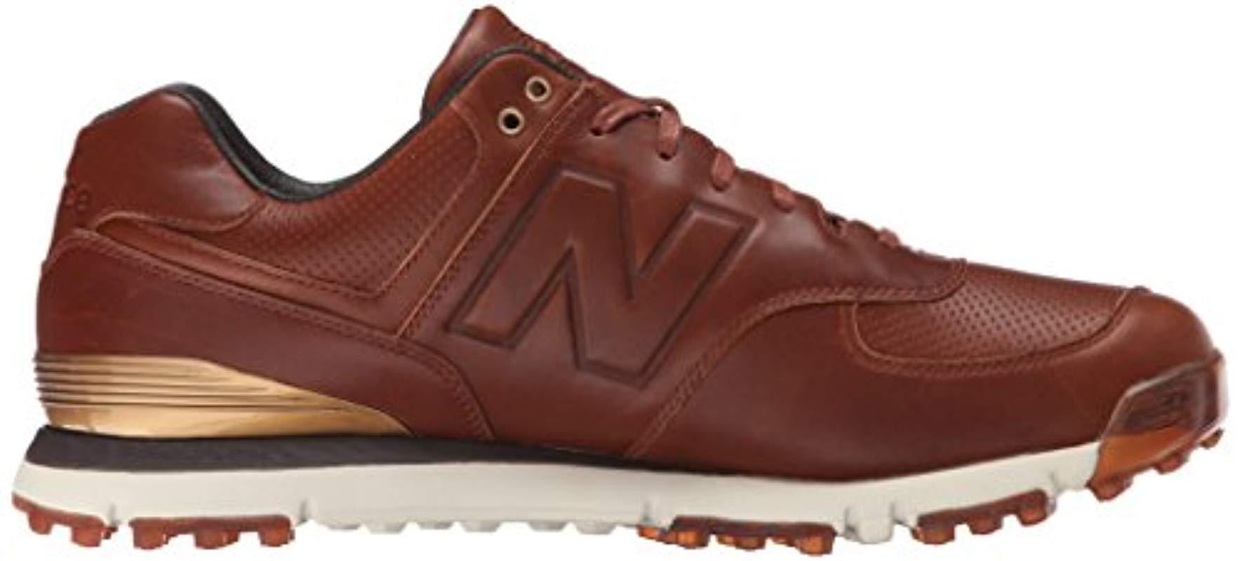 New Balance Nbg574lx Golf Shoe in Brown for Men | Lyst