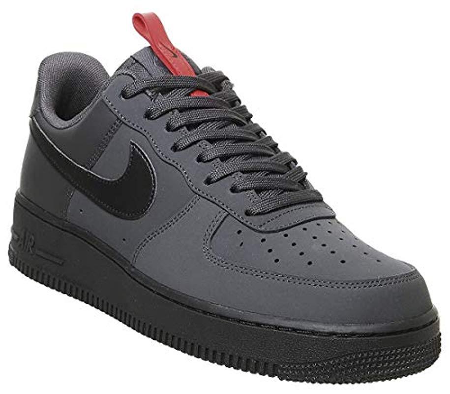 nike air force 1 grey and red