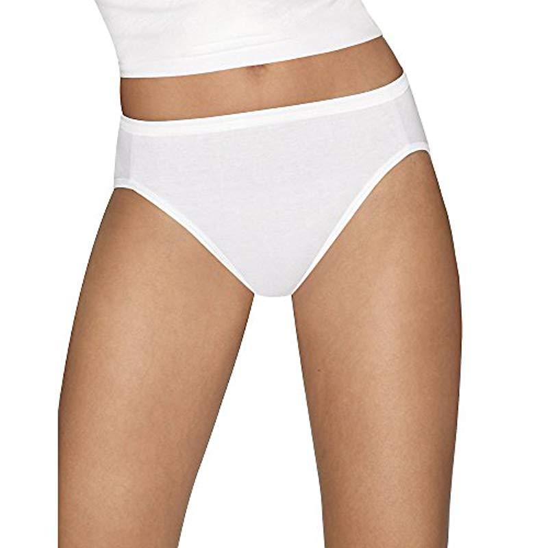 Lyst Hanes Comfort Cotton Hicut Panties 5pack, White 8 in White Save 8