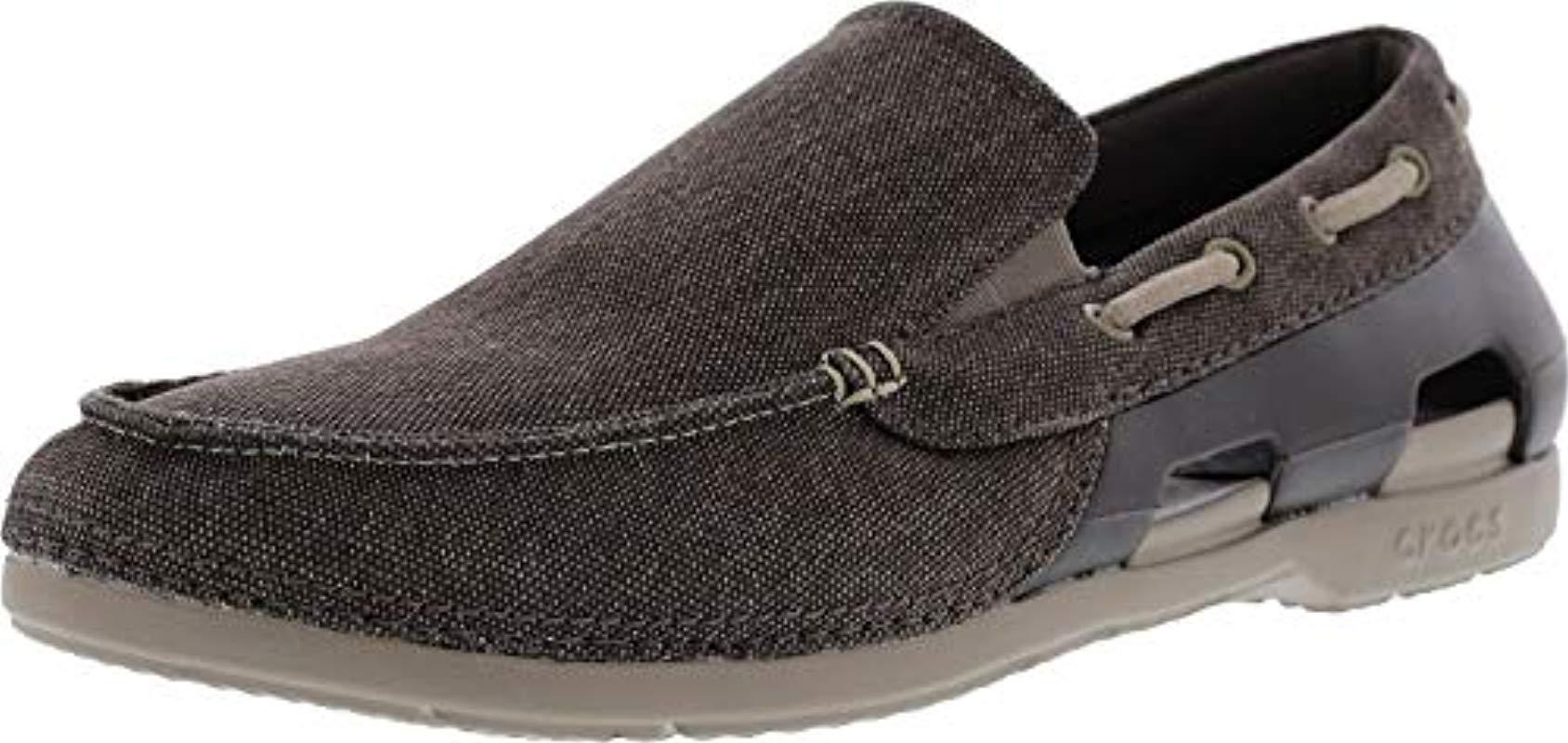 crocs canvas boat shoes