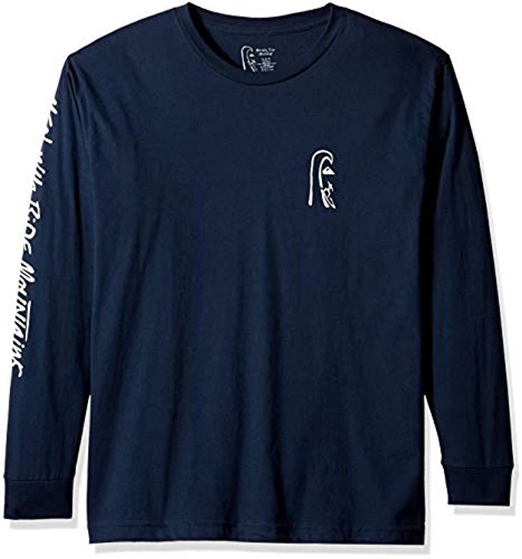 Quiksilver Cotton Mwrm Petroglyph Ii Long Sleeve Tee in Blue for Men Lyst
