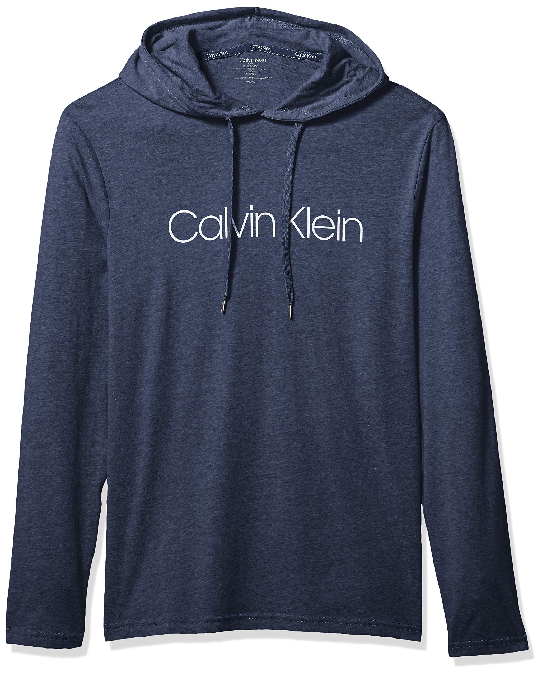 Calvin Klein Cotton Ck Chill Lounge Pullover Hoodie in Blue for Men - Lyst