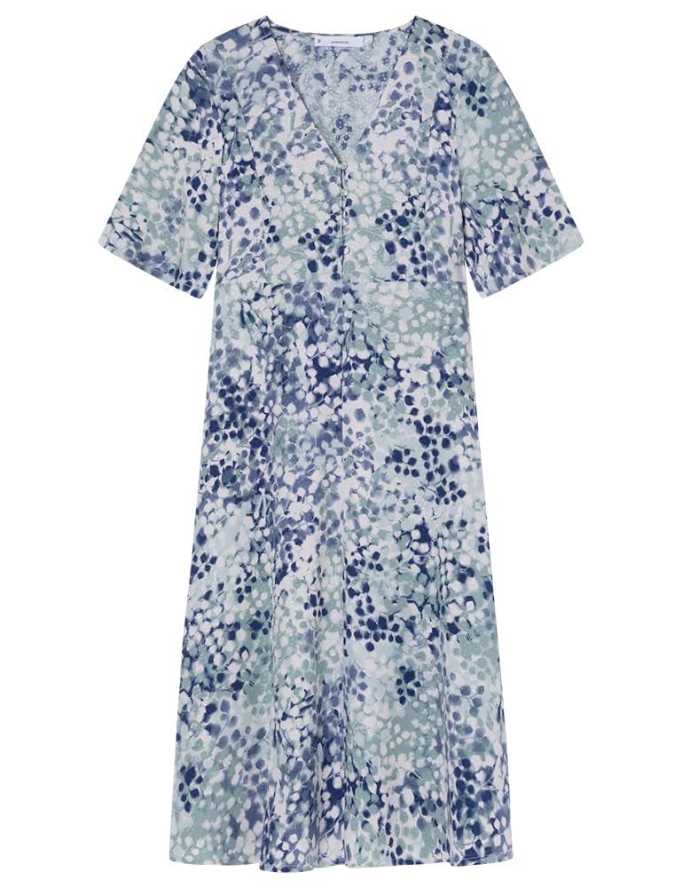 Vestido Largo Tirantes Tie Dye Azul Moda Al Por Mayor