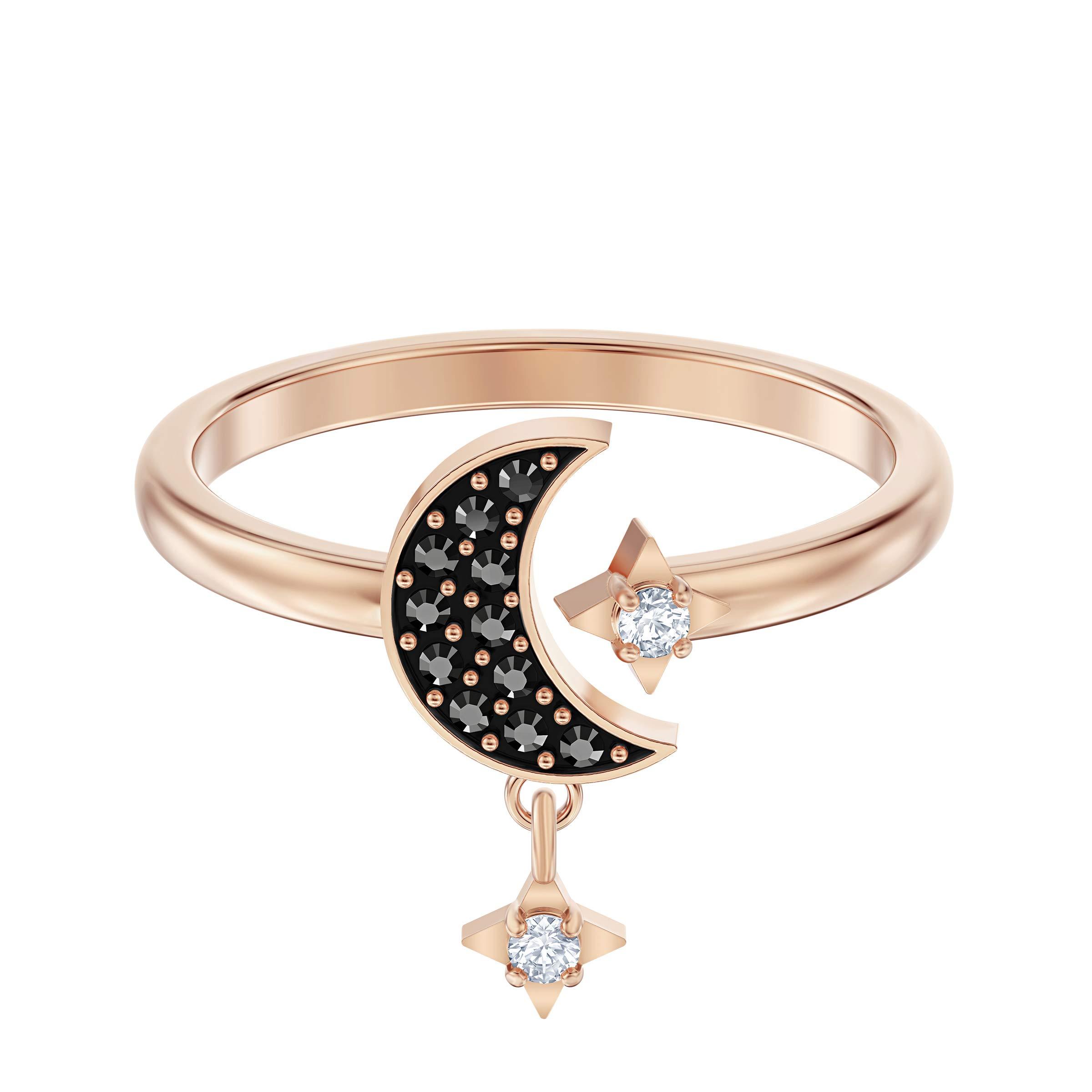 Swarovski Symbolic Collection Moon Open Ring in Black (Metallic) - Save 43%  | Lyst