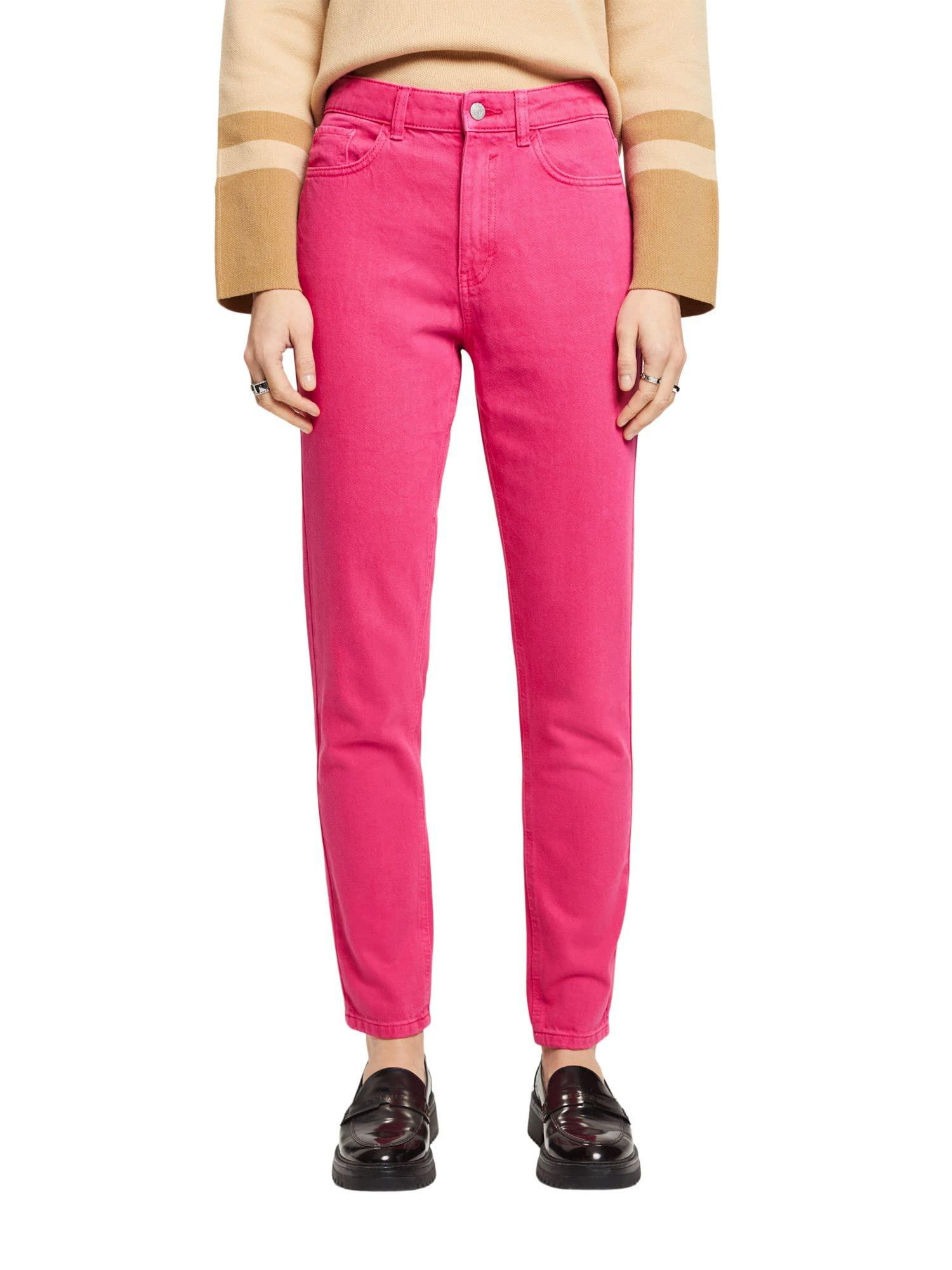 Edc By Esprit High-Rise-Hose im Banana Fit in Pink | Lyst DE