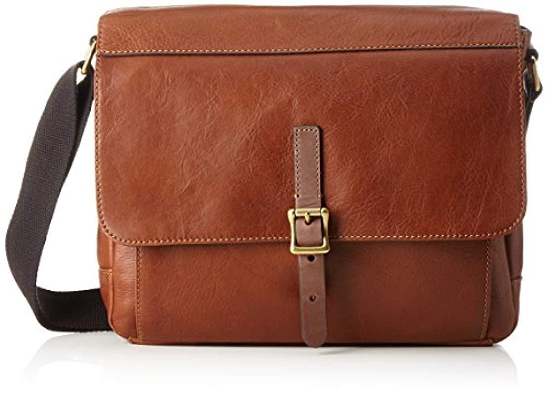 Fossil Herren Defender Business Tasche, Braun (Cognac),