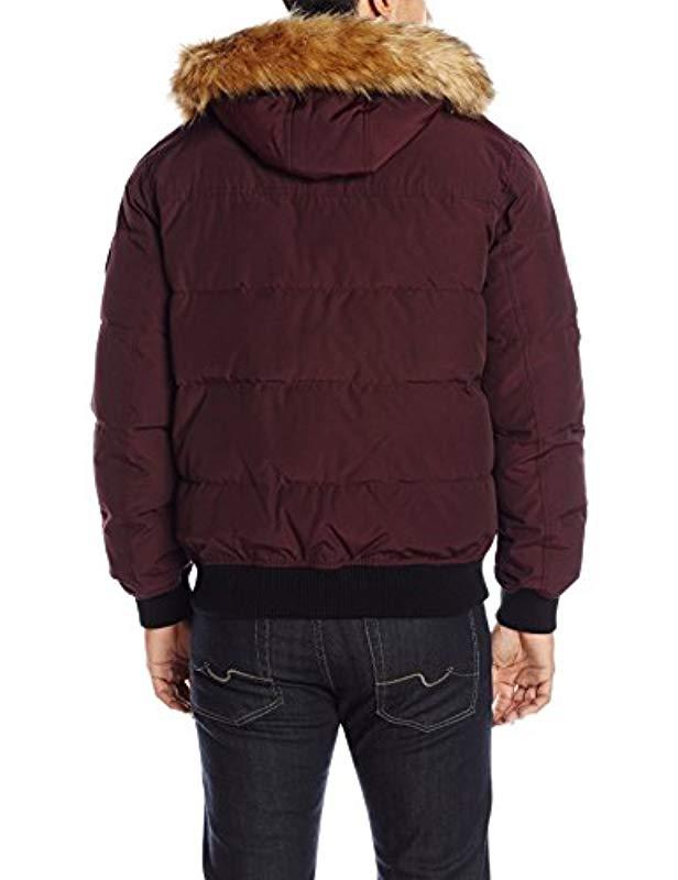 levi's men's shorty snorkel quilted hoody bomber