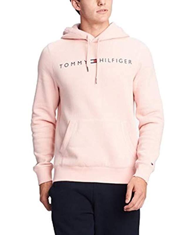 Tommy Hilfiger Mens Logo Hoodie Hooded Sweatshirt in Blossom (Pink) for Men  - Save 19% | Lyst