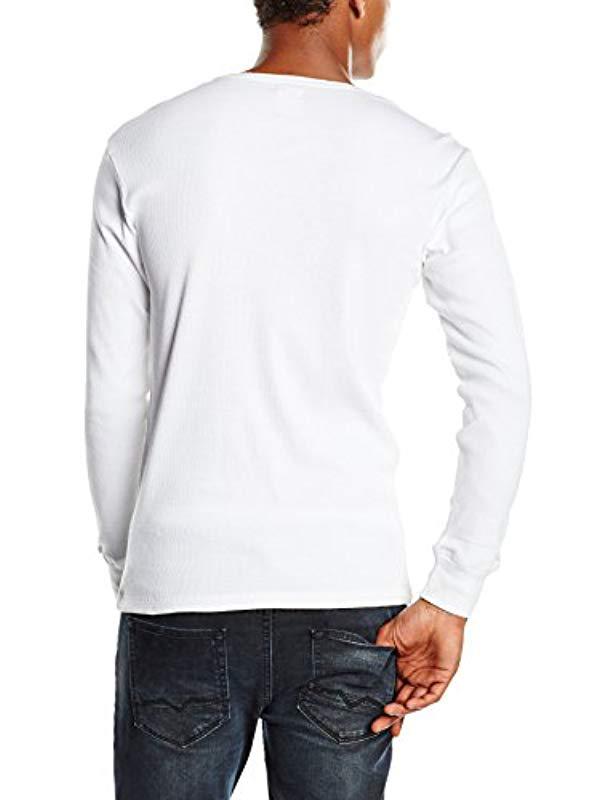 Levi's 300ls Long Sleeve Long Sleeve Henley in White for Men | Lyst UK