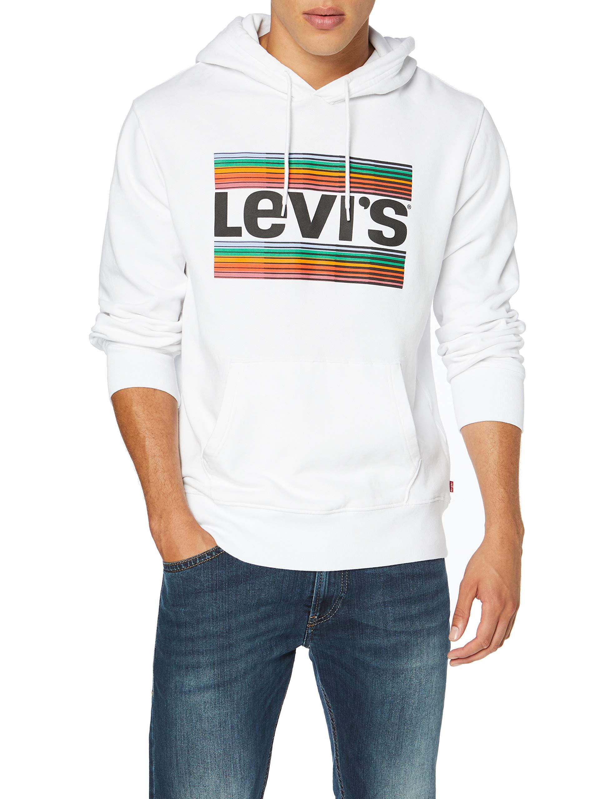 Levi's Cotton Graphic Po Hoodie-b in White for Men - Lyst