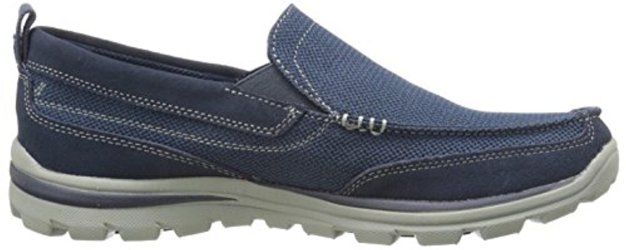 Skechers Navy 'superior Milford' Slip On Shoes in Blue for Men - Lyst