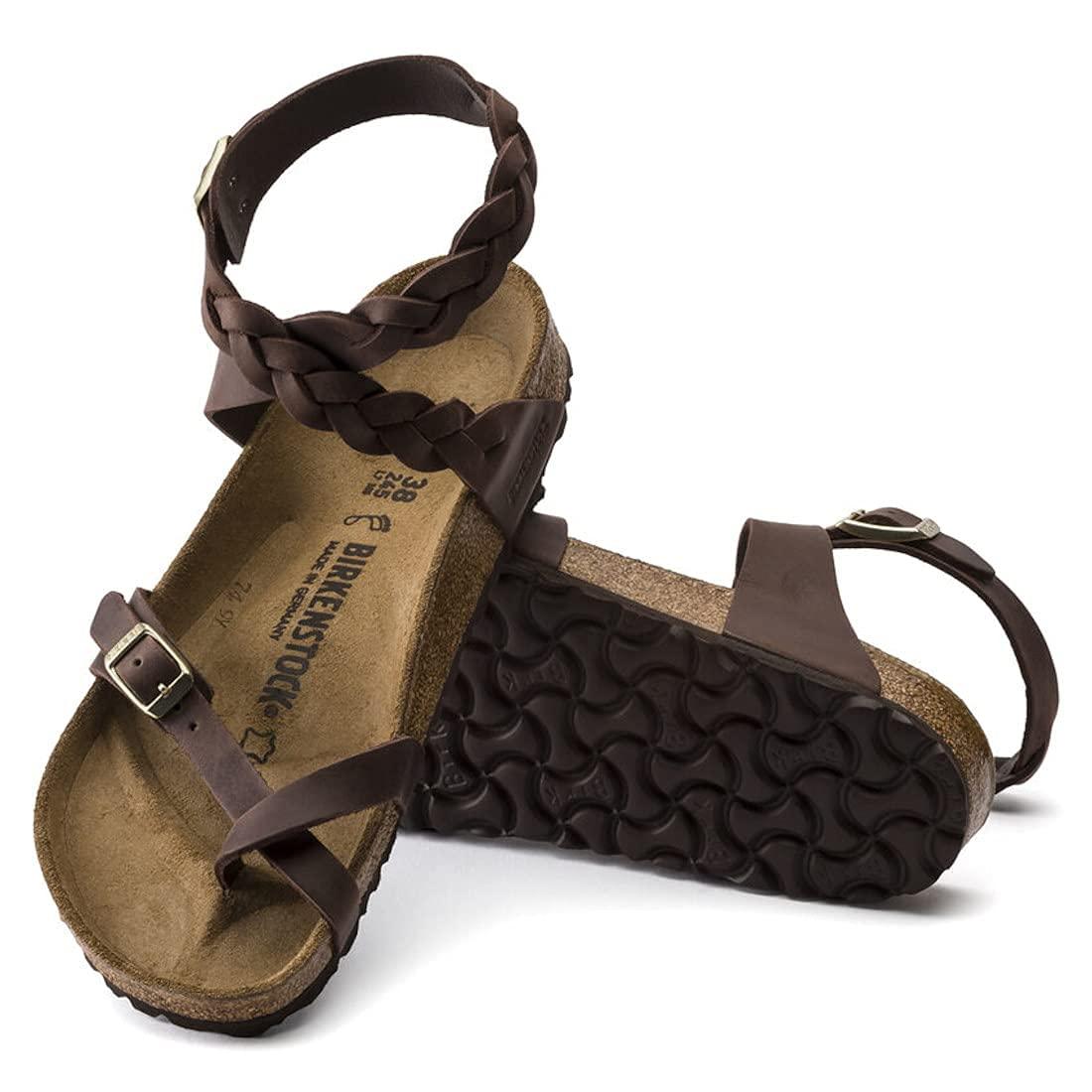 Birkenstock Yara Braided Habana Oiled Leather in Brown