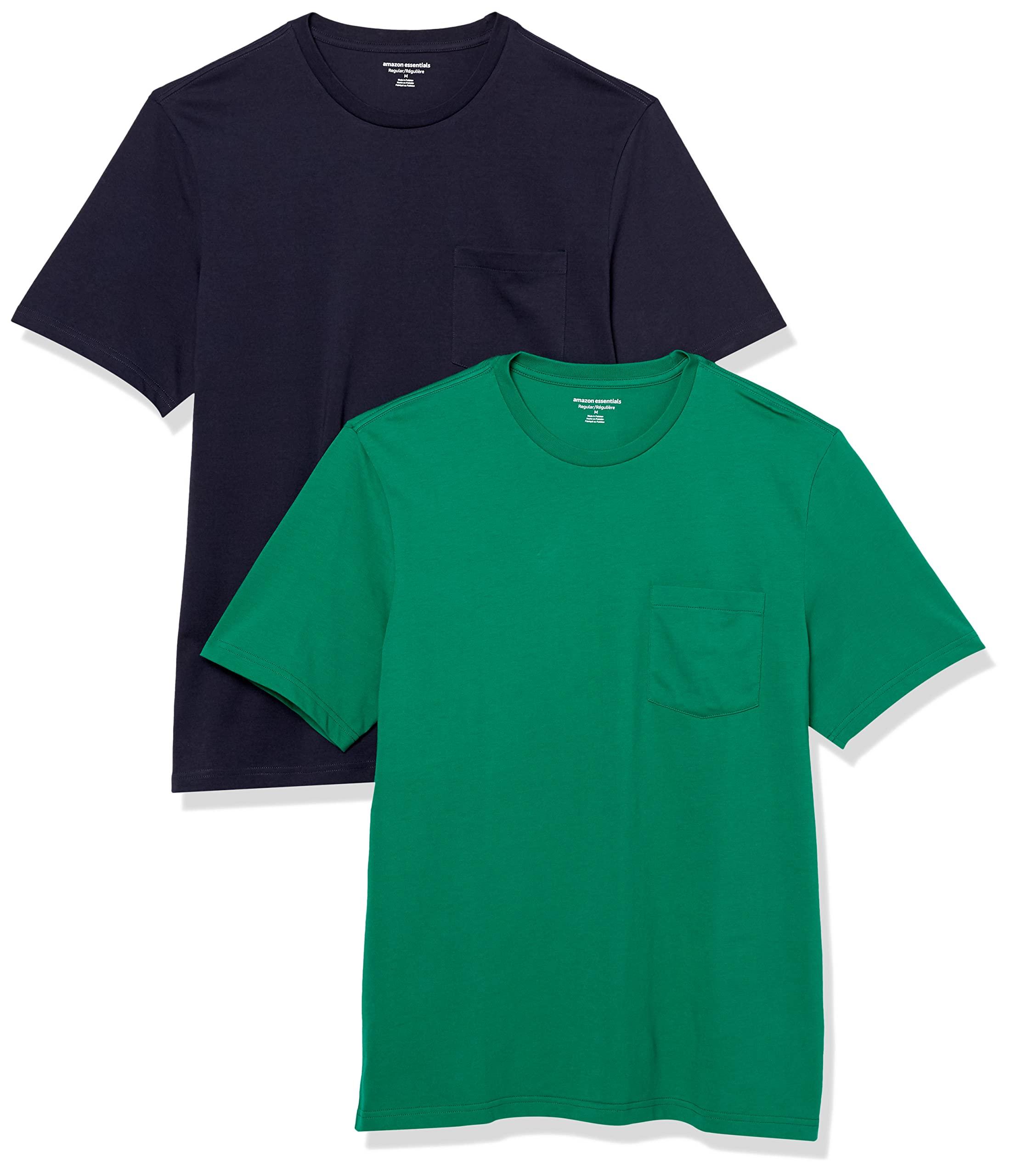Amazon Essentials Regular-fit Short-sleeve Crewneck Pocket T-shirt in Green  for Men | Lyst