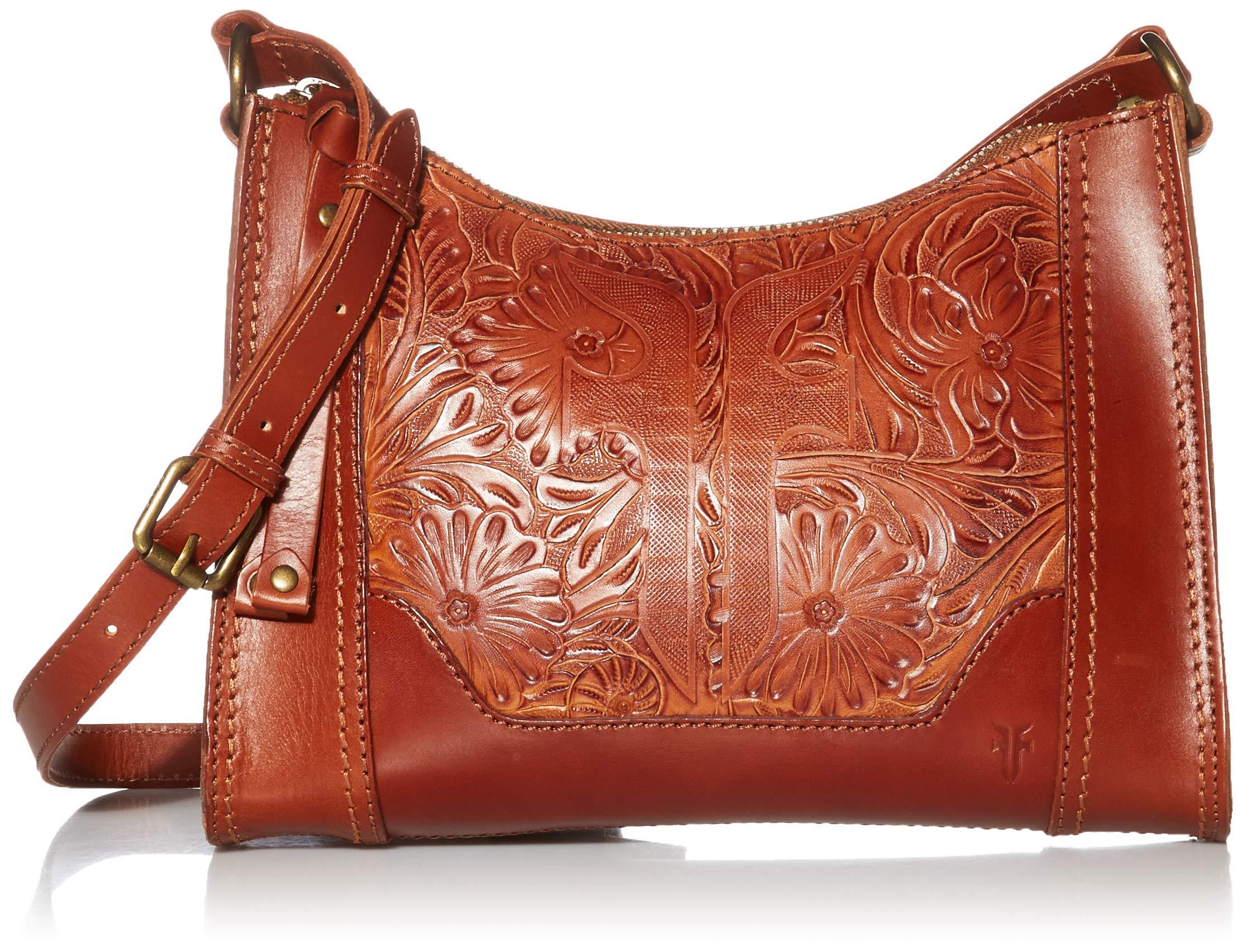 frye melissa back zip cognac